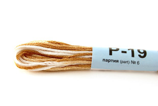 Мулине меланж Р-19 св.коричневый-белый