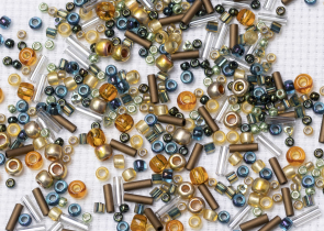 Бисер Япония " TOHO" MIX 25 г №3220 сине- бронзовый